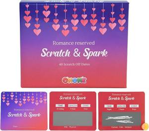 lot 67612 image: OHOME 40 Scratch Off Date Card - Birthday Gifts for Him Her - Boyfriend Girlfriend Couples,Anniversary,Wedding Engagement,Bridal Shower,Stocking Stuffers,Travel Essentials