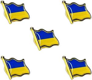 lot 67639 image: UKRAINE PIN, 5x Ukraine Flag PIN, Ukrainian Flag Lapel Pins .79 - 5-Pack