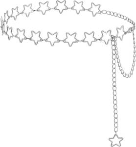lot 67647 image: 1 Pcs Silver Metal Chain Belts Star Waist Chain Belts for Women Fashion Adjustable for Dress Jeans Outfits