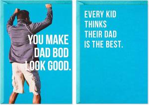 lot 67656 image: Hallmark Shoebox Pack of 2 Funny Fathers Day Cards (Dad Bod, Best Dad)
