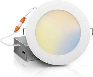 lot 5589 image: NEW  Flush Thin 6 in LED Ceiling Light Selectable Dimmable 1100LM Certified