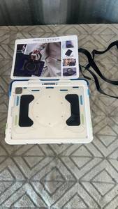 lot 13 image: Tablet Case with Shoulder Strap and Kickstand Blue White