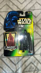 lot 33 image: Hasbro Star Wars The Power of the Force Darth Vader Lightsaber Removable Capel 69802