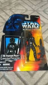 lot 38 image: Kenner Star Wars Power of the Force TIE Fighter Pilot Action Figure 1995