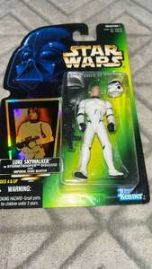 lot 48 image: Kenner Star Wars Power of the Force Luke Skywalker Stormtrooper Disguise