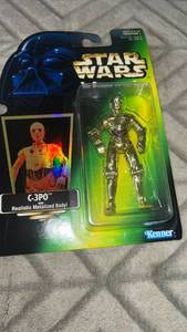 lot 52 image: Kenner Star Wars The Power of the Force C-3PO Action Figure Metallic Body