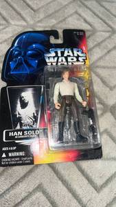 lot 53 image: Kenner Star Wars Power of the Force Han Solo in Carbonite Figure