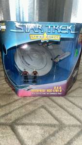 lot 64 image: Star Trek Strike Force U.S.S. Enterprise NCC-1701-D with Captain Picard and Commander Riker