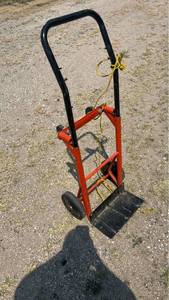 lot 107 image: Hand Truck Two-Wheel Dolly Red Frame Black Handle