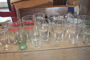 lot 3283 image: Coca-Cola Glasses Various Sized