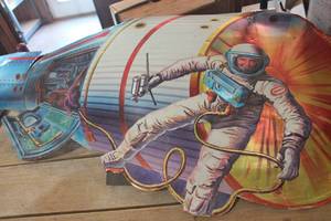 lot 3344 image: Large Kraft Astronaut Advertising Cardboard Sign