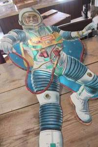 lot 3345 image: Large Kraft Astronaut Advertising Cardboard Sign