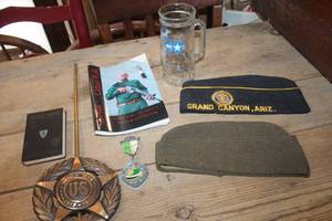 lot 3371 image: Vintage Military Grave Maker and More