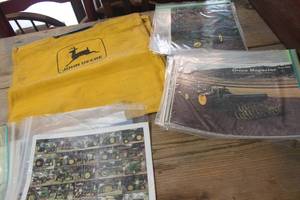 lot 3374 image: John Deere Canvas Wood Carrying Bag & More