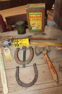 lot 3381 image: Vintage Rulers Fishing Reel and More