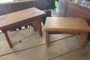 lot 3419 image: 2 Wood Step Stools