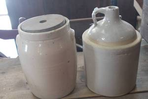 lot 3446 image: Vintage Crock Jug and More