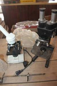 lot 3528 image: Untested Microscopes and More