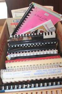 lot 3532 image: Box of Vintage Cookbooks