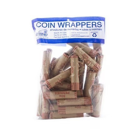 lot 6089 image: Crimped Penny Coin Wrappers - 36 Count by N.F. String & Son