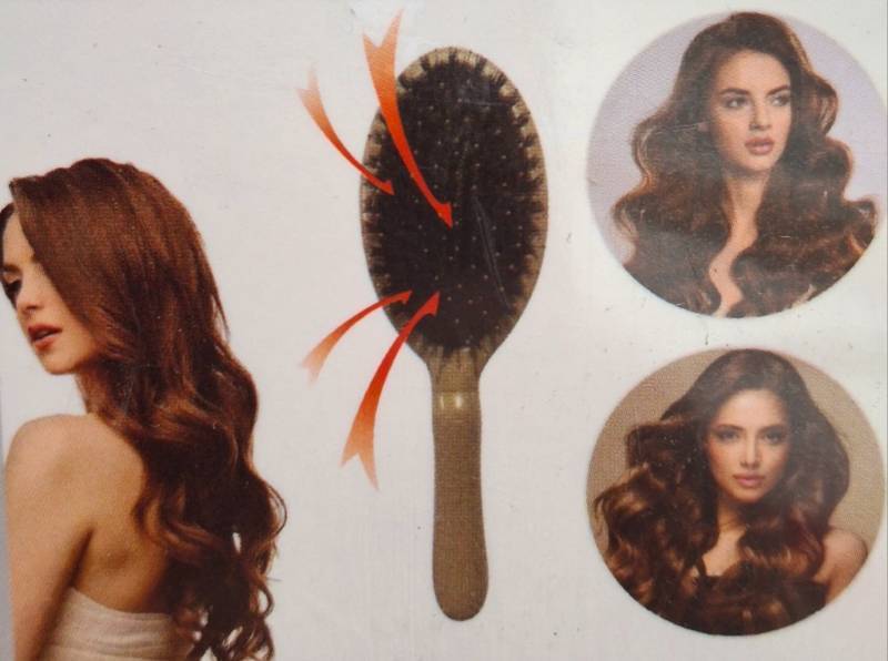 lot 8001 image: Ailiyz hair brush diamond hollow light design hot air is direct and blowing faster Color is gray