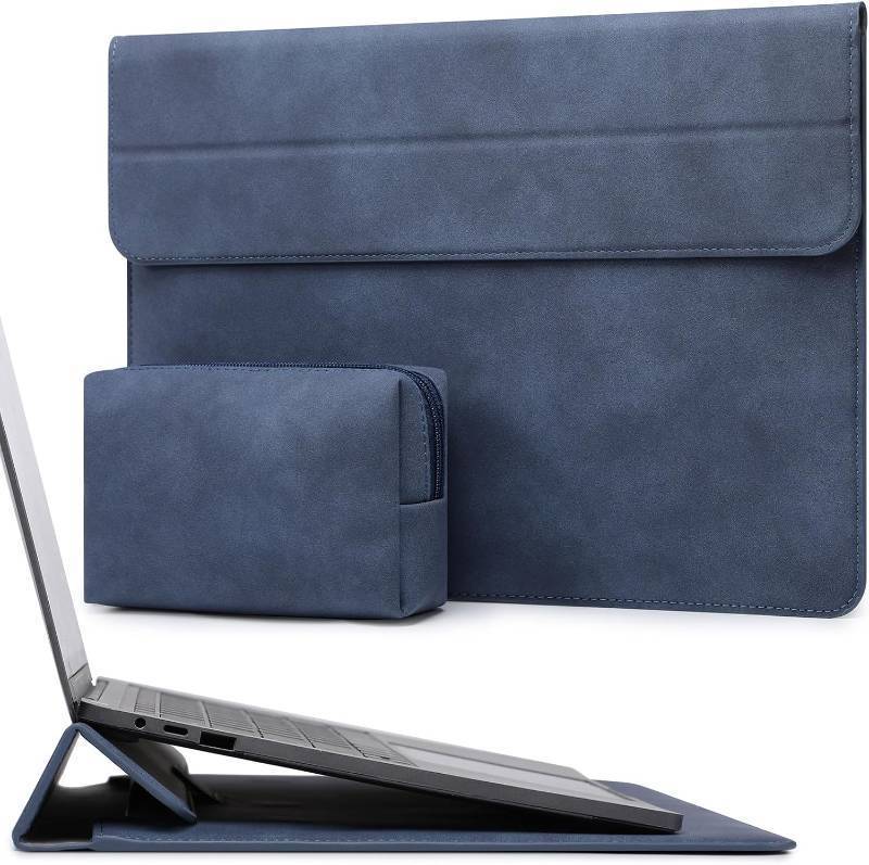 lot 8005 image: HYZUO 13.3-14 Inch Laptop Sleeve Case with Stand Feature for MacBook Pro 14 M5M4M3M2M1 2026-2021, MacBook ProAir 13.3, 13.5 13.8 Surface Laptop, HP Spectre X360 1314, Navy Blue