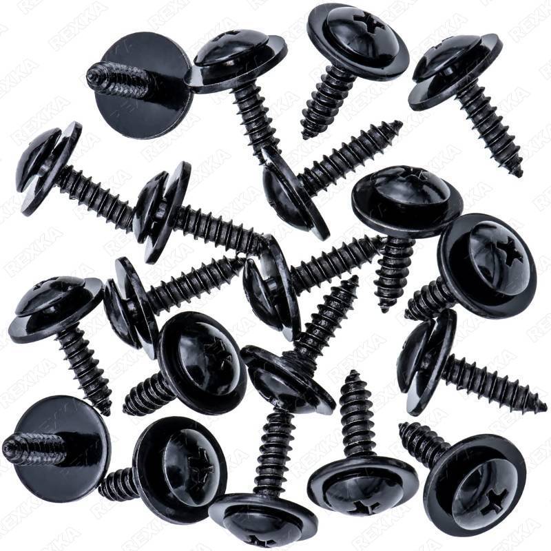 lot 18967 image: Rexka 18pcs Fender Liner Splash Shield Wheelhouse Liner Screw Phillips Truss Head Sems Compatible with Honda Acura BMW 90114-SE0-000 Accord ILX RDX TL TSX 90114SE0000