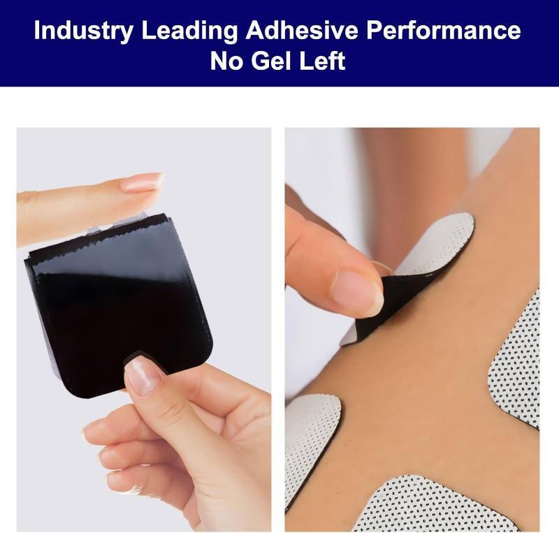 lot 17654 image: TENS Unit Replacement Pads, NURSAL Reusable TENS Electrode Pads 2x2 (4 singles) with Upgraded Self-Stick Performance for Electrotherapy, Compatible with AUVON TENS, TENS 7000