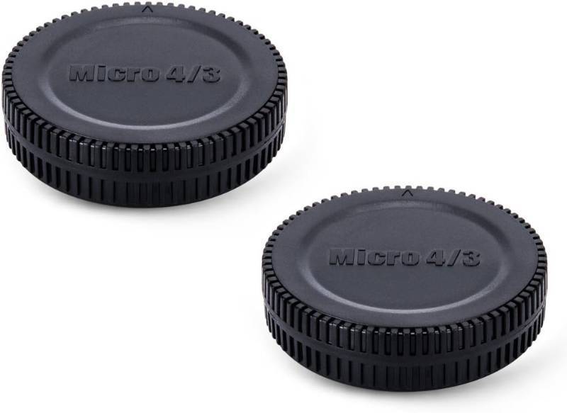 lot 23152 image: JJC 2-Pack Body Cap & Rear Lens Cap Cover Kit for Olympus OM-5 OM-3 OM-1 Mark II E-M1 E-M5 E-M10 E-M1X,Panasonic G9 II G7 G85 G95 GH7 GH6 GH5 GH4 GX9 GX8 GX85 & More Micro 43 Mount Cameras & Lenses