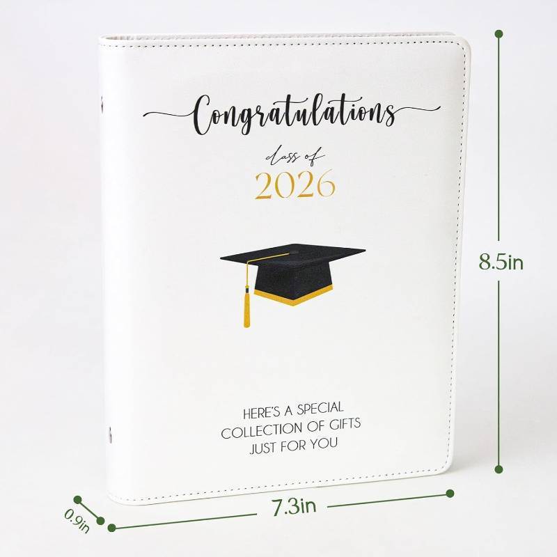 lot 17676 image: 2026 Graduation Gifts - Graduation Photo Album with 24 Pages - High School Graduation Gift Card Book - First Year of College Survival Kit from Parents for Her Him Women Men Girls Boys Teens Students
