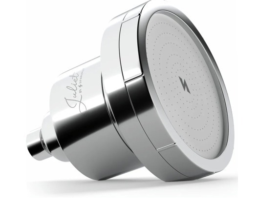 lot 10402 image: THE JULIET FILTERED SHOWER HEAD - Luxury High Pressure Shower Head with Filters - Removes Impurities for Healthier Hair and Skin - Reduces Hair Breakage, Skin Dryness & Irritation (Polished Chrome)
