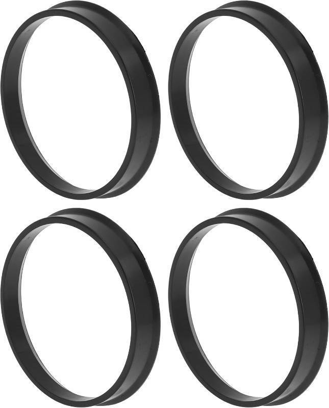 lot 10406 image: Car Wheel Hub Centric Rings Durable OD 64.1mm to ID 59.6mm Wheels Center Shaft Shock Absorbing Hubrings Polycarbonate Black 4 Pcs