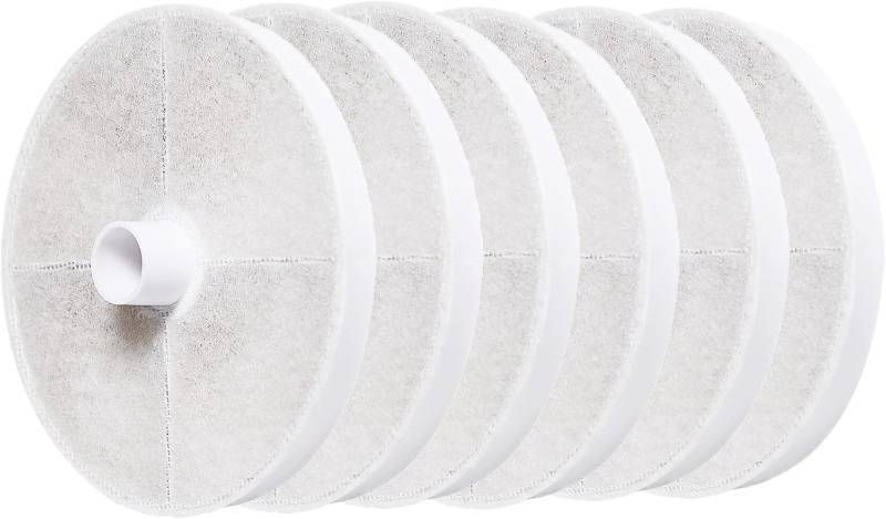 lot 10436 image: Amazon Basics Replacement Filters for 3L Pet Water Fountain, Pack of 6, White
