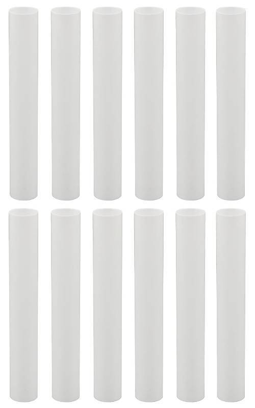 lot 8303 image: Creative Hobbies  6 White Plastic Candle Covers Sleeves Chandelier Socket Covers  6 Inch Candelabra Base  Set of 12
