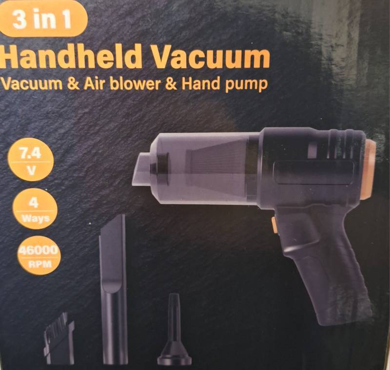 lot 10372 image: 3 in 1 Handheld Vacuum Vacuum & Air Blower & Hand Pump