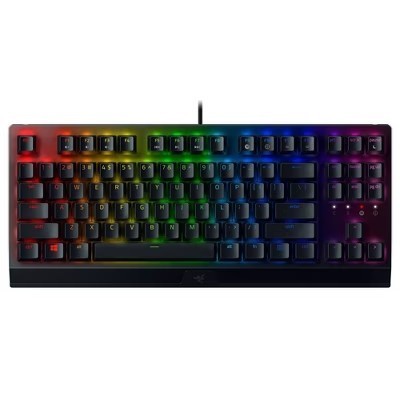 lot 10387 image: Razer BlackWidow V3 TKL - Compact Gaming Keyboard with Green Mechanical Switches - missing 9 buttons