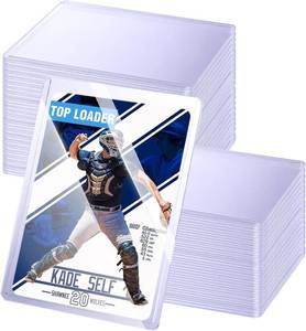lot 40404 image: 32ct Topload for Cards, JIQEZNL 35pt Hard Card Sleeves, 3 x 4 Card Sleeves Hard Plastic, Card Sleeve for Trading Cards, Rigid Pokemon Card Protectors Hard Plastic for MTG, Yugioh, Baseball, Sports