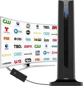 lot 45058 image: Digital TV Antenna for Smart TV Indoor,TV Antenna with 3M Stick Base  Support 4K 1080p&Long Range Reception,HDTV Antenna for Local Channels,Easy Installation Antenna For TV without Cable