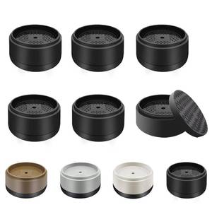 lot 73548 image: Furniture Risers Bed Risers Heavy Duty 1 inch, 2 inch, 3 inch, 4 inch Round Adjustable Bed Lifts Riser for Desk Legs Table Couch Sofa Chair Refrigerator Washing Machine (1 Inch, Black, 6 Pack) - Retail $10
