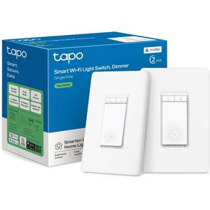 lot 73549 image: TP-Link Tapo Matter Smart Dimmer Switch Voice Control wSiri, Alexa & Google Assistant, UL Certified, Timer & Schedule, Easy Guided Install, Neutral Wire Required, Single Pole, Tapo S505D(2-Pack) - Retail $31