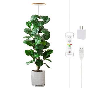 lot 73565 image: Plant Grow Light, LED Growing Light Full Spectrum for Indoor Plants, Height Adjustable, Automatic Timer, 5V Low Safe Voltage - Retail $18