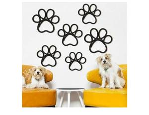 lot 28577 image: 6 Pcs Dog Room Decor Black Paw Puppy Woven Wall Hanging 3 Size Pet Wall Decor Nursery Decorations for Home Bathroom Bedroom Kitchen Dorm Art - Retail $20