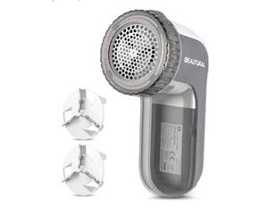 lot 28582 image: Battery Operated, 2 Speeds, 2 Replaceable Stainless Steel Blades, Remove Clothes Fuzz, Lint Balls, Pills, Bobbles - Retail $10