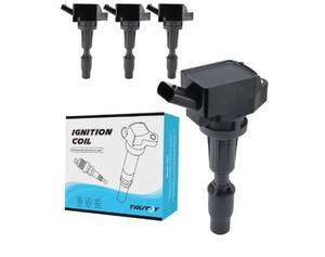 lot 28593 image: Set Of 4 UF764 Ignition Coil Pack (2.0L 2.4L) 2015-2021 For Hyundai Santa Fe Sonata Tucson, Kia Optima Sorento Sportage Stinger, Gnesis G70 G80 G90,Replace # GN10730 U5369 E1264 E1264 - Retail $42