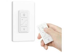 lot 28596 image: Dimmer Switch, Remote Light Switch with Alexa Wireless ControlSingle Pole Wireless Switch for Dimmable LEDCFLIncandescent Light, 6-Level Brightness Adjustment, Bluetooth Voice Control - Retail $25