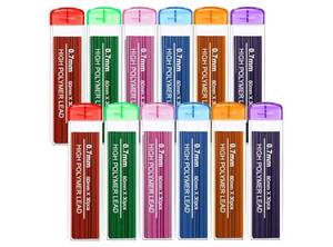 lot 28605 image: Color Pencil Lead Refills 0.7 mm Mechanical Lead Pencil Refills for Home Offices, 0.7 mm Hb, 6 Color Set(360) - Retail $13