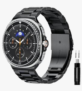 lot 28613 image: No Gap Stainless Steel Band Compatible with Samsung Galaxy Watch Band 9 8 7 6 5 4 Classic FE Pro Ultra 40mm 44mm 46mm 43mm 47mm 45mm 42mm Replacement Men Women Milanese Metal Elegant Casual - Retail $17