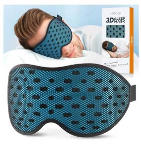 lot 28615 image: Breathable Sleep Mask, 3D Eye Mask Sleep for Side Sleeper Women MenLight Blocking Sleeping Mask with Adjustable Strap, Soft Lightweight Eye Cover for Travel, Night Work, Nap, Office - Blue - Retail $14