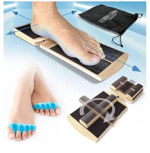 lot 28626 image: Ankle Balance Board for Ankle Mobility, Single Leg Balance Board, Foot Strengthener, Trainer for Plantar Fasciitis, Sprains, Posture Correction - Toe Spacers & Travel Bag Included - Retail $16