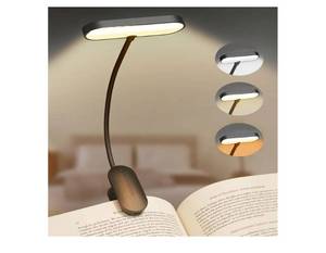 lot 28631 image: Book Light for Reading at Night,3 Color Modes & Stepless Dimming Book Light for Reading in Bed,Rechargeable Clip on Light for Book Lovers,14 LEDs & 80 Hrs Lightweight Reading Light - Retail $6
